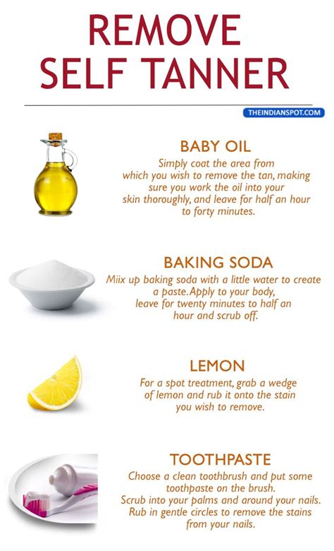 how to remove self tanner from skin